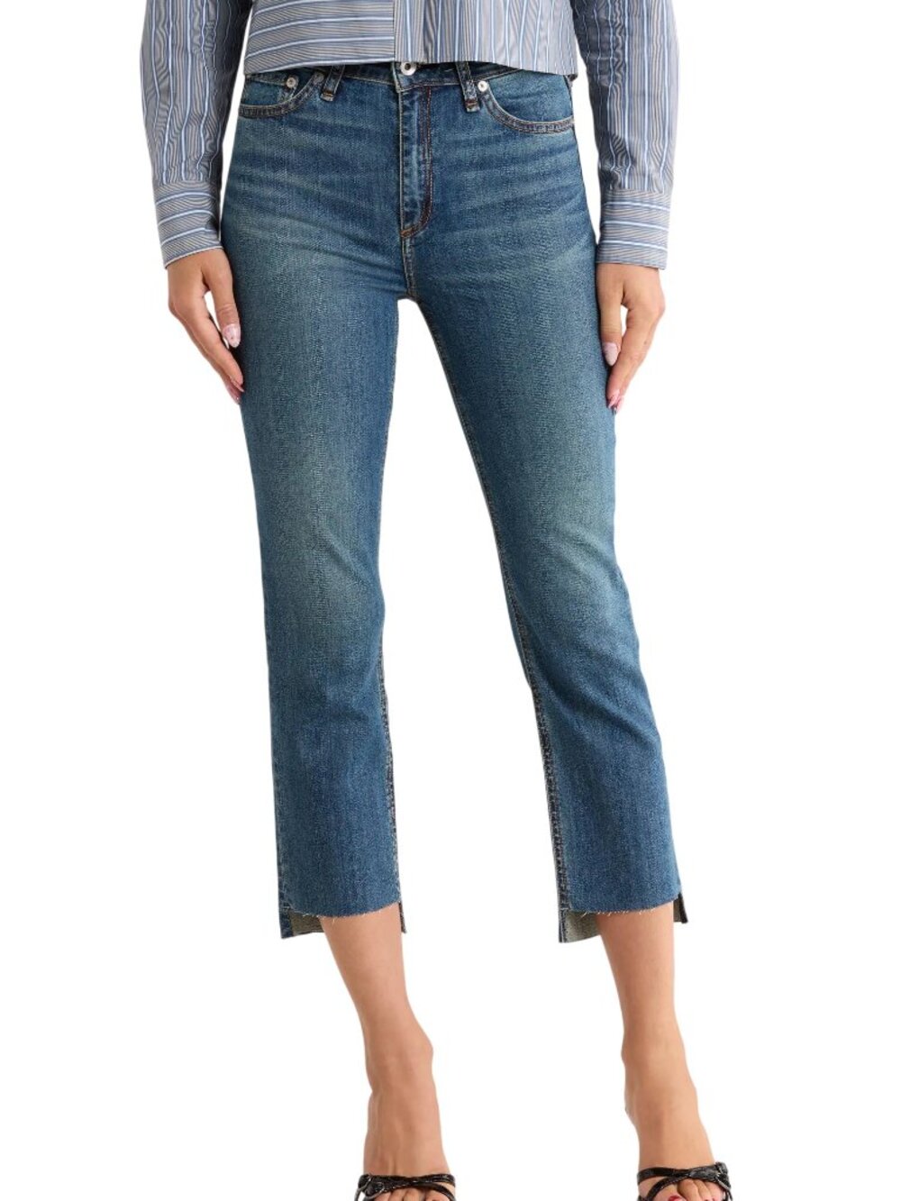 Rag & Bone High Rise Stovepipe Jeans in Bellview